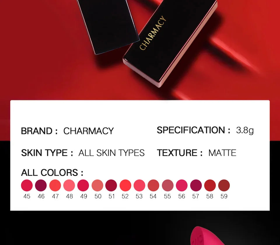 Bella Y-Rouge à Lèvres Longue Durée, Sans Additifs, Coupe Antiarina, Velours, Magique, Imperméable, Maquillage, Cosmétique, Femme, 3.8g, 256