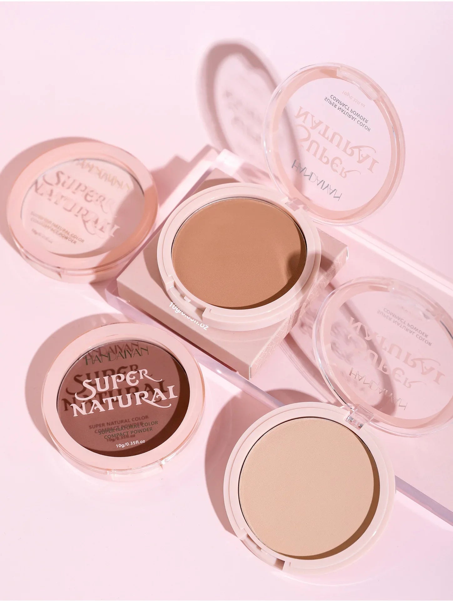 Poudre pressée mate pour le visage, 8 couleurs, contrôle de l'huile 24 heures, fond de teint naturel éclaircissant, couverture complète, poudre de réglage, maquillage pour le visage