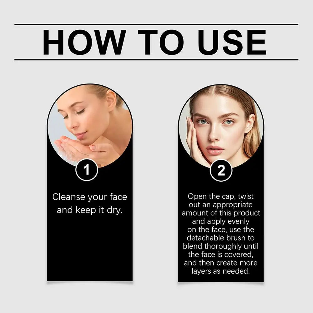 Bâton de fond de teint liquide 2 en 1, léger, hydratant, éclaircissant, changement de couleur pour tous les Types de peau