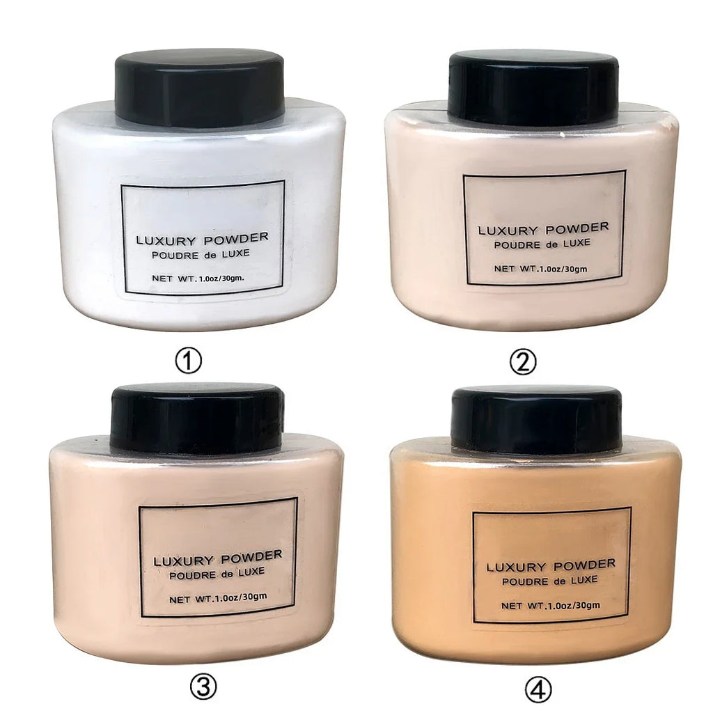 Poudre de luxe banane pour femmes, fond de teint pour le visage, bouteilles de poudre banane, poudre libre, contrôle de l'huile authentique, outils d'art de maquillage de beauté