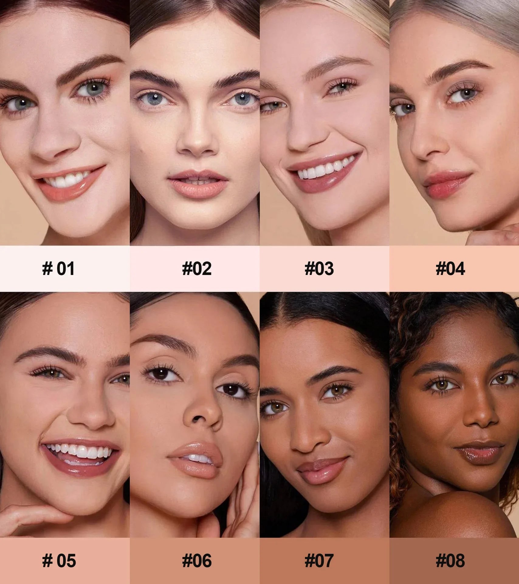 Poudre pressée mate pour le visage, 8 couleurs, contrôle de l'huile 24 heures, fond de teint naturel éclaircissant, couverture complète, poudre de réglage, maquillage pour le visage