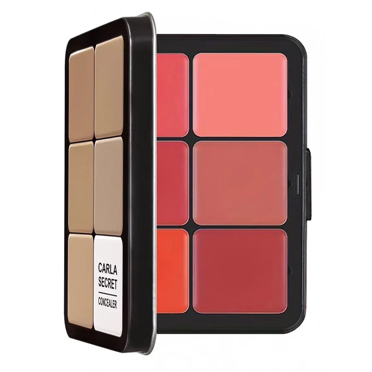 Boîte en fer pour correcteur de contour, crème pour fard à joues, palette de maquillage tout-en-un, 12 couleurs