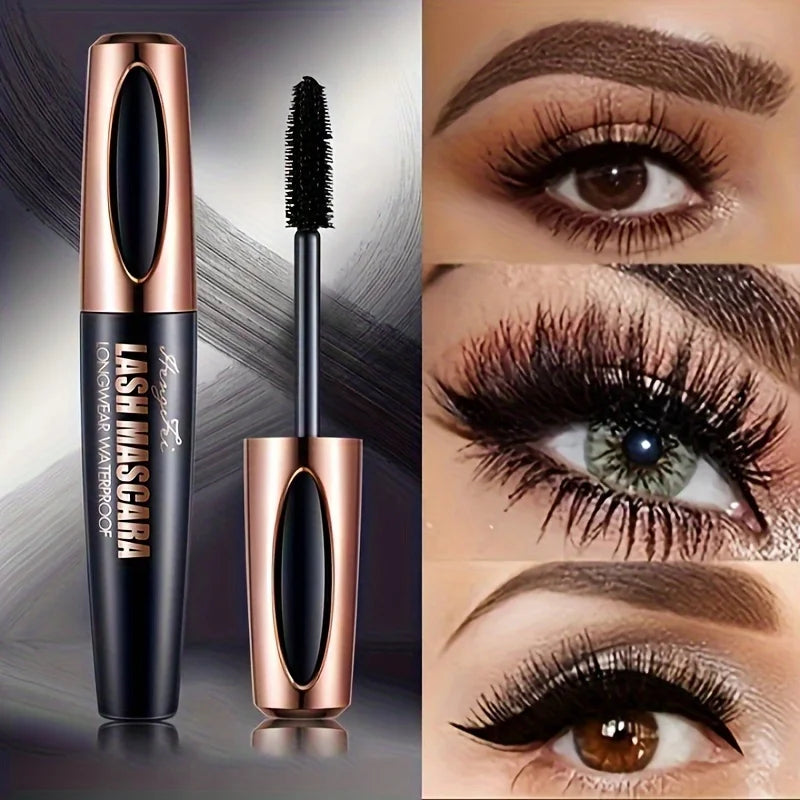 Black Eye Lashes-Mascara 4D Waterproof et Smudge-Verde, Longue durée, Pas d'effilochage, Naturel, Pas de grumage, Toute la journée, Exquisément complet