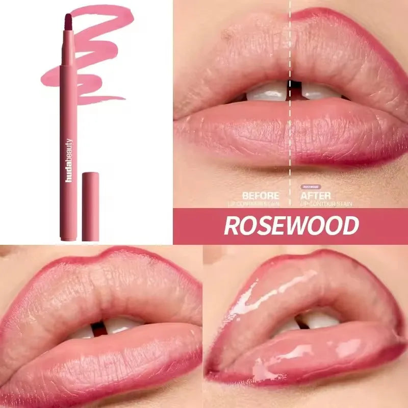 Crayon à lèvres velours marron, couleur chair, mat, imperméable, tasse antiadhésive, rouge cerise, stylo de Contour des lèvres, maquillage pour femmes