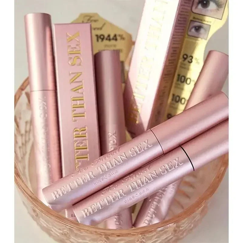Better Than Sex Mascara maquillage grands yeux nourrir imperméable à l'eau résistant à la sueur folle Long Volume rose aluminium lisse maquillage 8ml