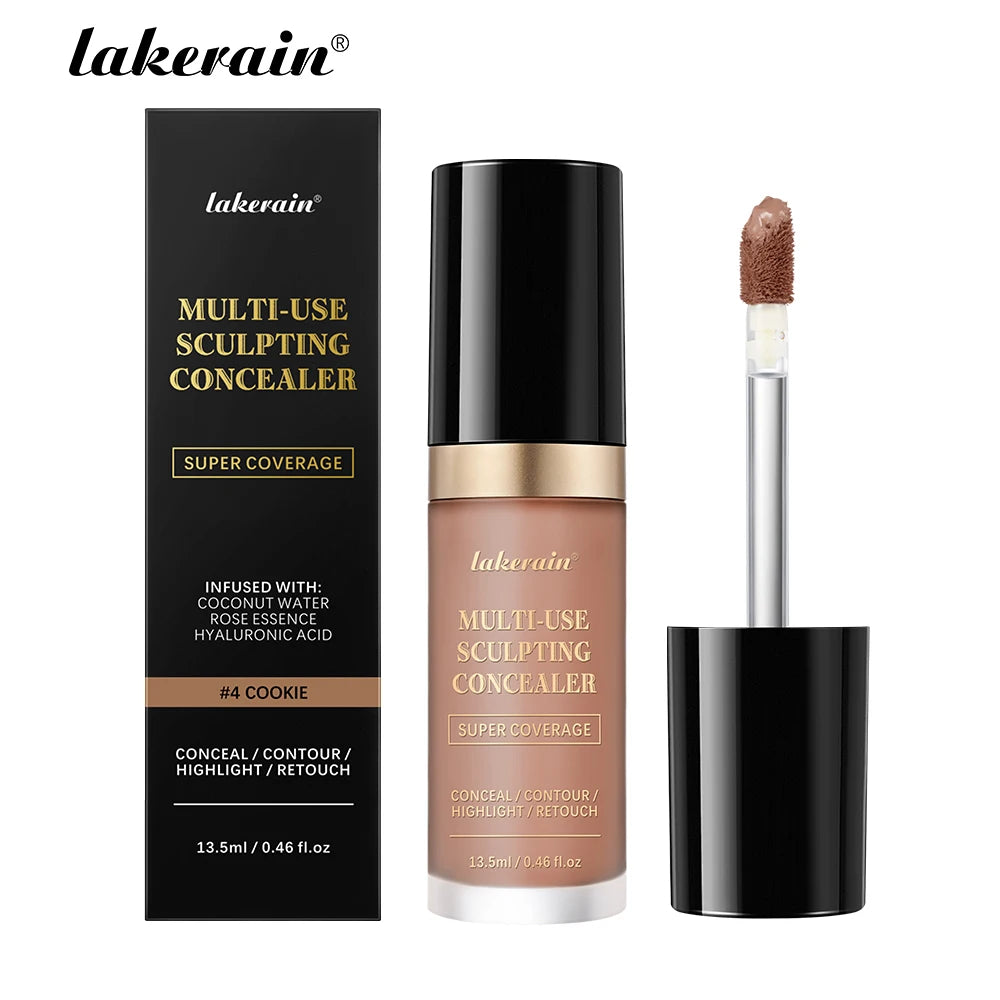 Lakerain – correcteur imperméable, 5 couleurs, fond de teint mat, haute couverture, contrôle de l'huile, pour cicatrices d'acné et cernes, cosmétiques