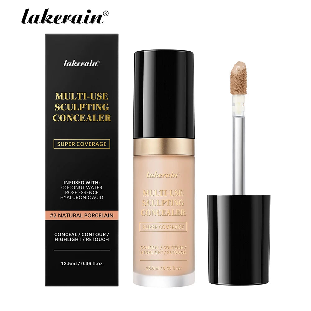 Lakerain – correcteur imperméable, 5 couleurs, fond de teint mat, haute couverture, contrôle de l'huile, pour cicatrices d'acné et cernes, cosmétiques