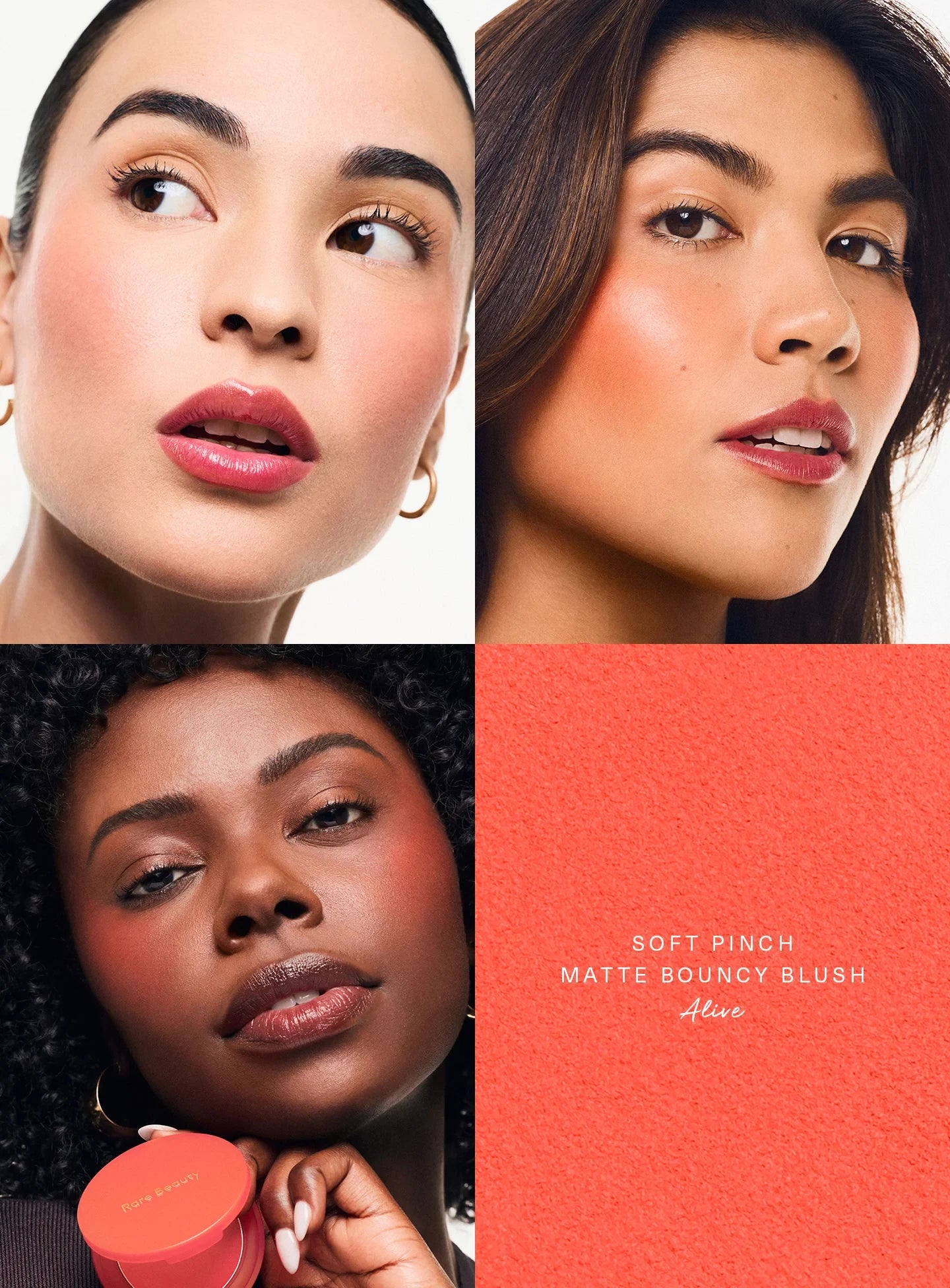 Rare beauté doux pincement mat rebondissant Cushiony crème à poudre Blush aéré et léger doux pincement liquide Blush naturel Flush