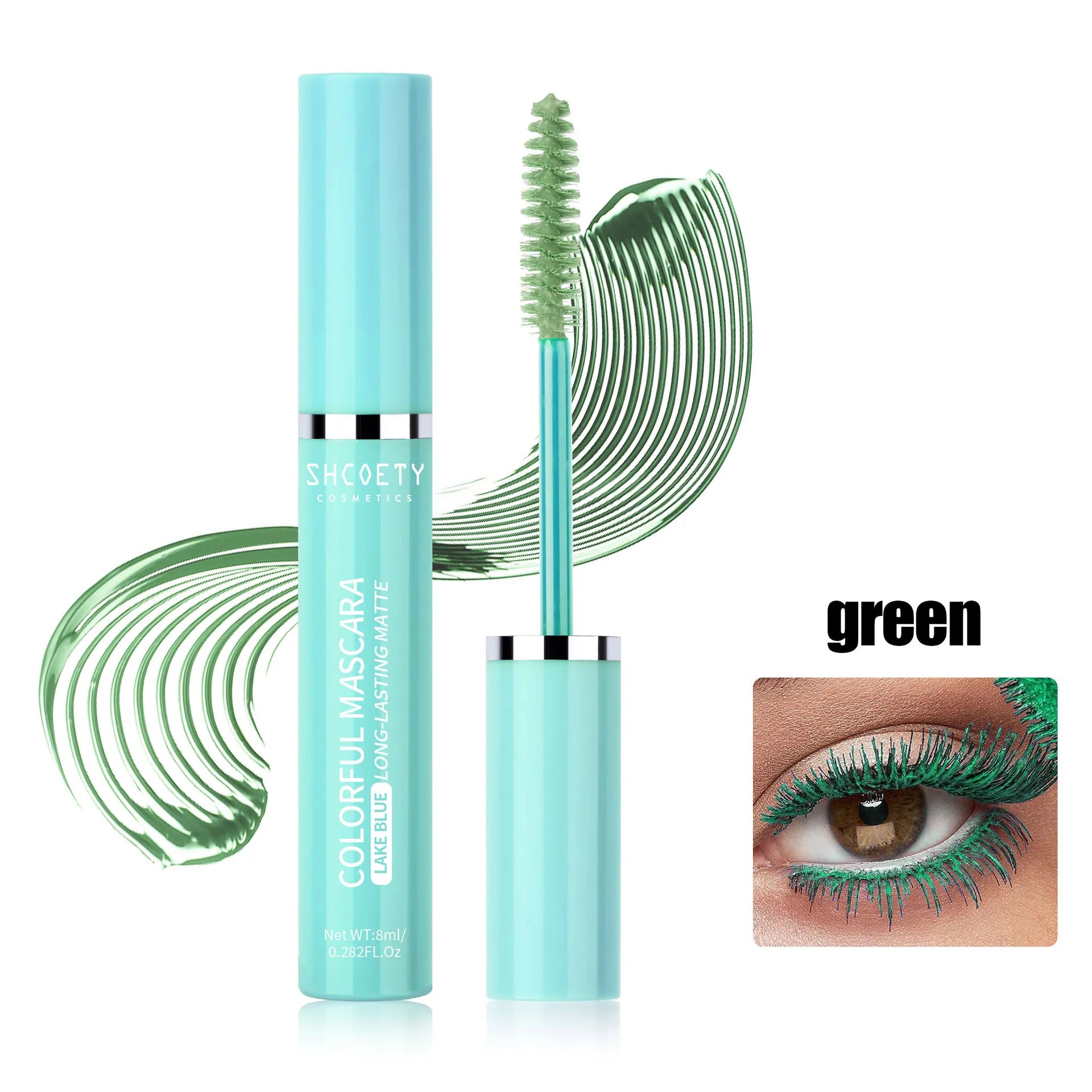 Mascara épais à friser bleu 5D, longue tenue, imperméable, coloré, séchage rapide, Extension de cils, maquillage de scène de noël