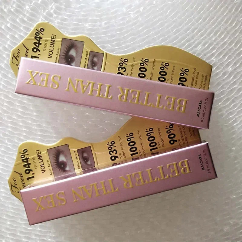 Better Than Sex Mascara maquillage grands yeux nourrir imperméable à l'eau résistant à la sueur folle Long Volume rose aluminium lisse maquillage 8ml