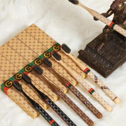 Boîte cadeau haut de gamme, brosse à dents, usage domestique noir et blanc; Luxe léger, soie fine, cheveux doux, manche adulte, couple, tête large, famille et