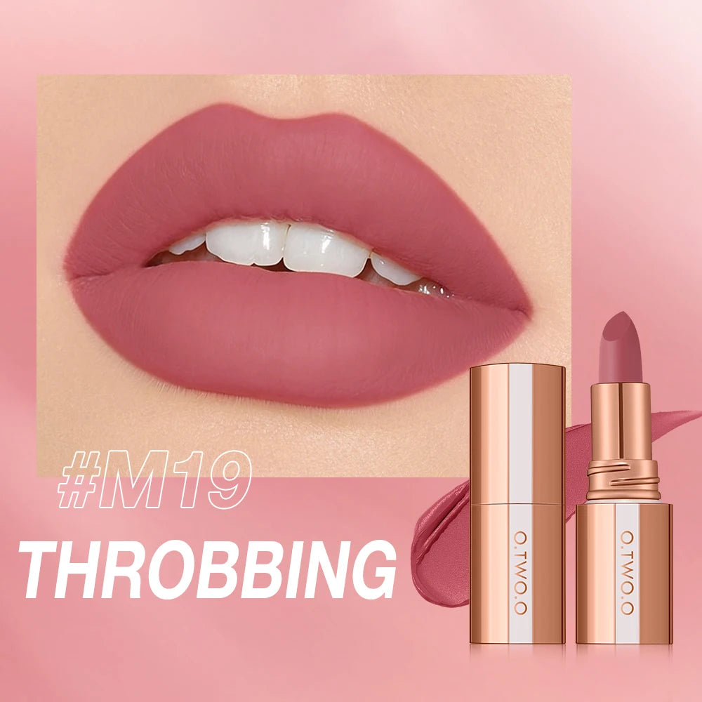 O.TWO.O-Rouge à Lèvres Longue Durée Résistant à l'Eau, Sans Taches, Classique 402, Pigmenté, Finition Velours, Maquillage Teinté Jules 256