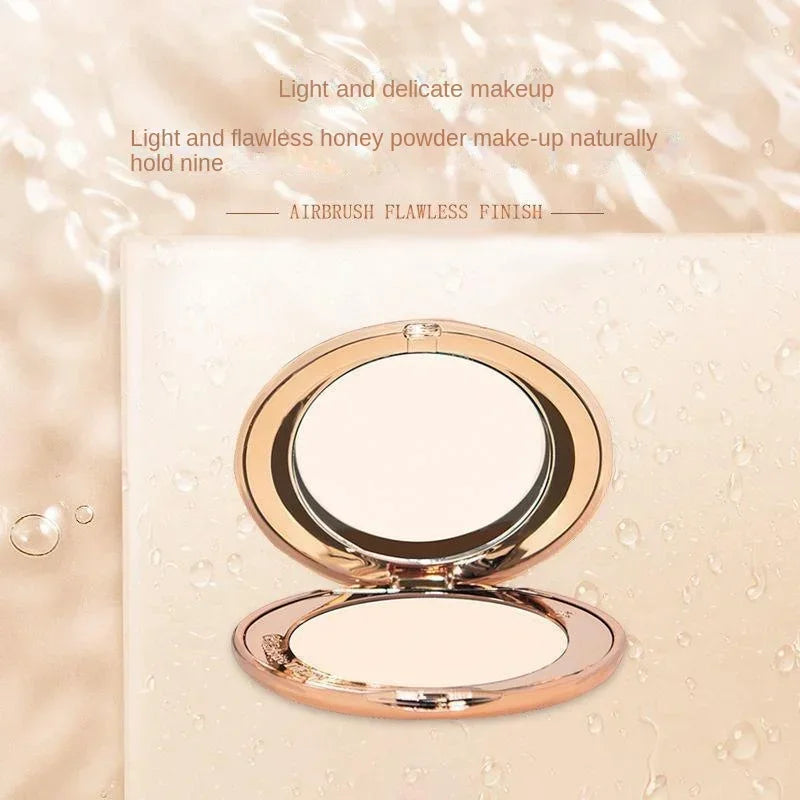 Échdébordde poudre de réglage de mini poudre, contrôle de l'huile durable, fond de teint imperméable, éclaircir le teint naturel, mini poudre de maquillage