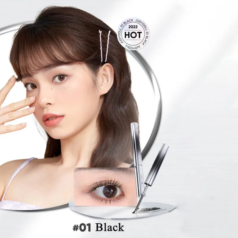 Judydoll cils Mascara imperméable en Fiber de soie Mascara noir longs Curling Extensions de cils Sexy yeux maquillage cosmétiques
