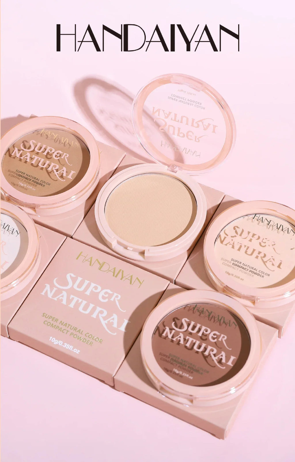 Poudre pressée mate pour le visage, 8 couleurs, contrôle de l'huile 24 heures, fond de teint naturel éclaircissant, couverture complète, poudre de réglage, maquillage pour le visage